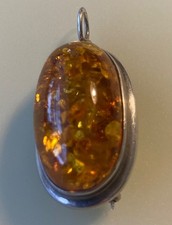 Ostseeschmuck, Bernsteinbrosche, Bernsteinanhänger 925 Silber, Bernstein