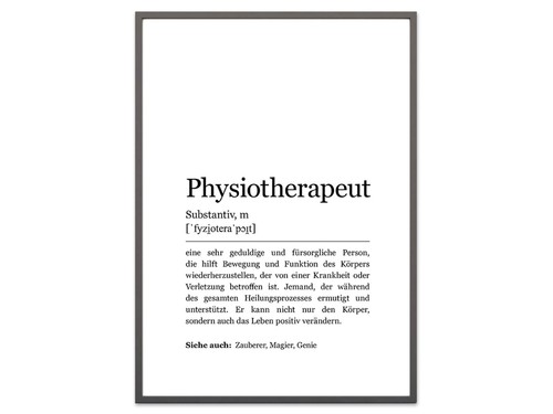 Physiotherapeut wall art - physiotherapeut,