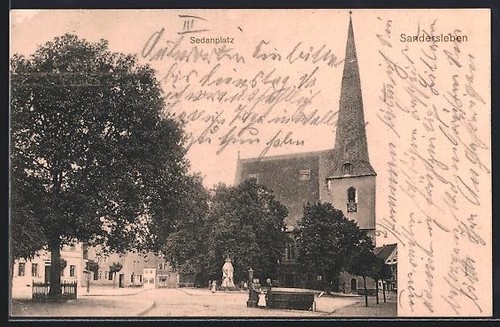 Ansichtskarte sandersleben - ansichtskarte,