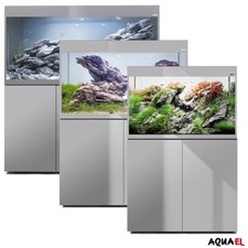 Aquael Glossy ST 80 100 120 150 Farbe: grau Aquarium-Kombi mit Doppelverglasung