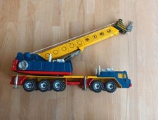 VINTAGE SIKU 4010 FAUN SCHWERLASTKRAN HYDRAULISCHER KRANWAGEN  1:55 blau gelb