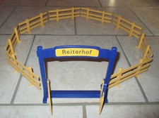 Schleich 40168 Reiterhof Tor + 8x Zaun gelb Gatter Koppel Paddock Weide f.Pferde