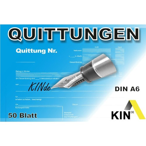 Quittungsblock din a6 quer - 4,