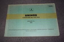 Ersatzteilliste Bildkatalog Mercedes UNIMOG Motor M 180 1969 sehr gut