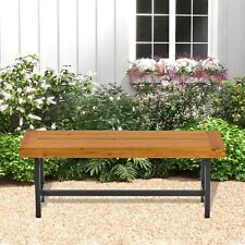 Mingone Bank Holzbank Gartenbank Sitzbank 2-sitzer Parkbank Massivholz Metall