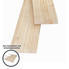 Massivholz Bodenbelag Terrassendielen Premium Dielen Komplettbausatz