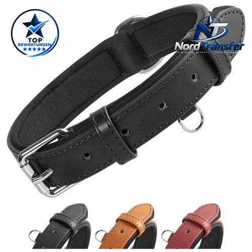 Hundehalsband leder schwarz - hundehalsband,