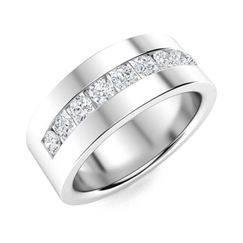 Massiver 14k weißgold kt - weißgold, 0,90
