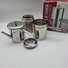 Ilsa Neapolitanische Kaffeemaschine aus Edelstahl 9 TZ, Silber