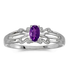 Ovaler Amethyst Ring 14 Karat
