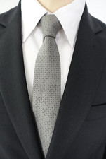 NEU - ATWARDSON Anlass / Business Krawatte - hellgrau - Slim - Wolle / Seide TOP