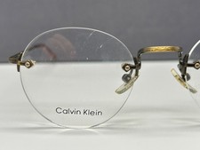 Calvin Klein Brille Herren Damen rund gold bronze Panto randlos CK 325 Japan