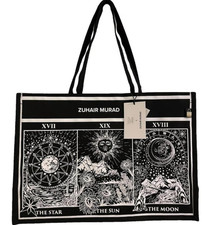 Zuhair Murad Damen Tasche  Schwarz und Weiß  37x26x13 cm Neu mit Etikett