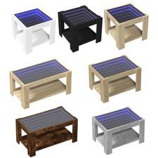 LED-Couchtisch Wohnzimmertisch Sofatisch Kaffeetisch Beistelltisch Holzwerkstoff