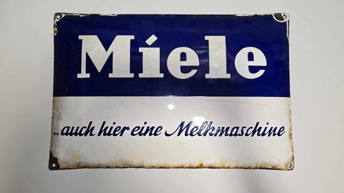 Original miele emailleschild - miele,