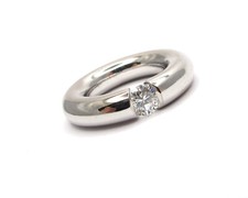 Moderner spannring weissgold - moderner,