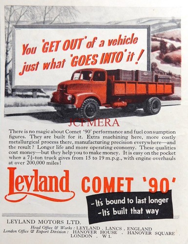 Leyland comet diesel lkw - 90",