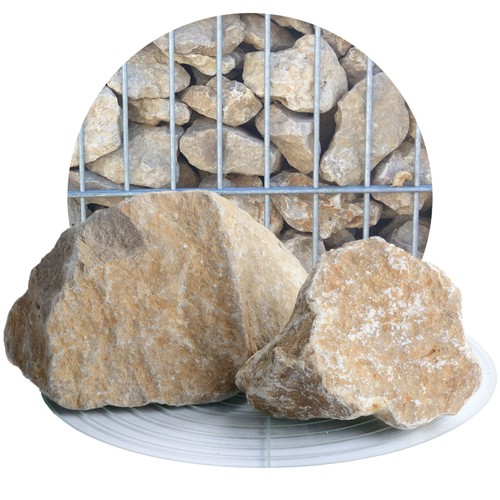 Kalk gabionensteine 120 mm - kalk,