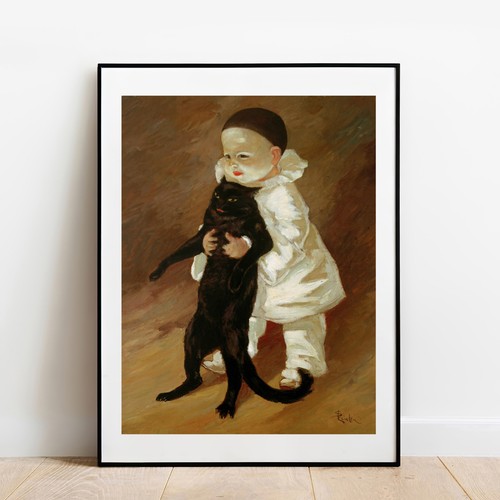 Steinlen kunstdruck pierrot - kunstdruck,