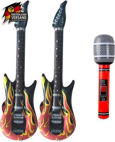 Aufblasbare luftgitarren set - aufblasbare,