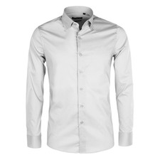 Herren Hemd Schneiderei Langarm Klassisch Elegant Hemden Baumwolle Slim VEQUE