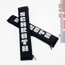 2x Schroth Gurtpolster 2 Zoll  Gurtschoner schwarz Flock silber 50mm