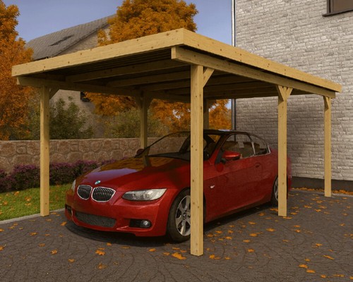 Holz carport 500x300cm - holz,