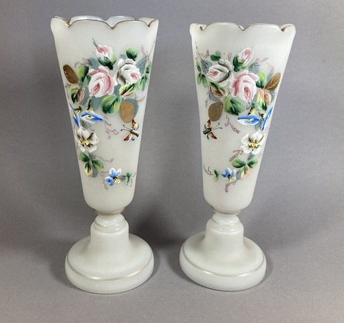 Paar glas vasen alabasterglas - paar,