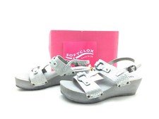 Softclox Damen Sandalen Sandaletten Riemchensandalen Komfortschuhe Silber