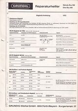Service Manual-Anleitung für Grundig Melody Boy 500, Elite Boy 500 