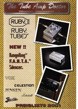 " The Tube Amp Doctor Worms " Katalog von 2001 Ruby Tubes Celestion Jensen VOX