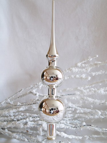 Christbaumspitze silber uni