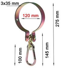 Schaukelschelle rund 120mm Karabinerhaken Schaukelaufhängung Schaukelbefestigung