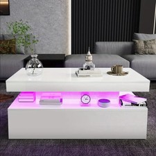 Hochglanz led couchtisch - hochglanz,