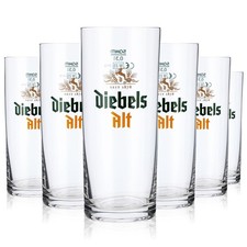 6x Diebels Bier Glas