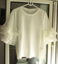 H&M BASIC DAMEN SHIRT RÜSCHEN