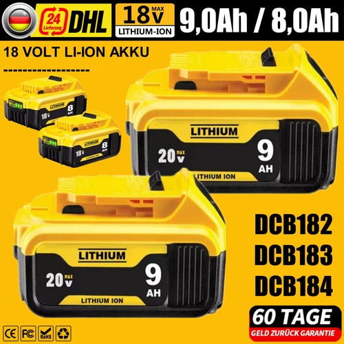 Für dewalt akku 18v - akku, 9ah/8ah
