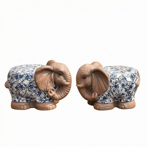 Elefantenhocker mosaik - elefantenhocker,