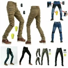 Neu Herren Sommer Motorradhose Atmungsakt Motorrad Jeans Hose inkl Protektoren