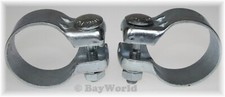 2 pieces exhaust clamp 50.5 mm