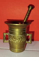 Messing Mörser  groß - alt -