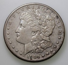 1904 silber morgan - 1904-s, dollar