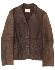 Barone Damen 3 Knopf Leder