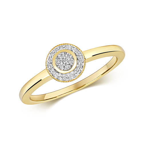 9ct gelbgold kostüm diamant - 9ct,