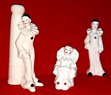 3x CLOWNS PIERROTS HARLEQUINS