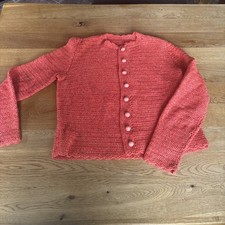 Strickjacke Häkeljacke Selfmade Trachten Handarbeit Etwa Gr 40/42 Aprikot