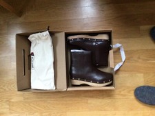  Mädchenstiefel braun, Holzsohle , Gr 36, neu, ungetragen