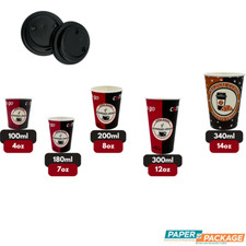1000st Kaffeebecher to go Pappbecher Coffee cup Pappbecher 100/180/200/300/340ml