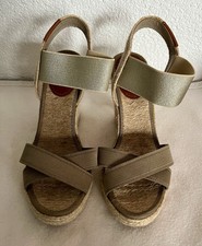 Sandalen / Plateau / Keilabsatz / Replay / Gold / Beige / Gr.40 / Kunstfaser