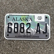 Original US Motorrad Kennzeichen Nummernschild USA ?? Alaska 